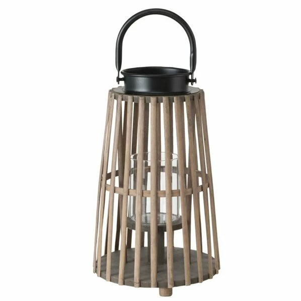 Windlicht - Holz - Eisen - Mit Henkel 1 Windlicht - Holz - Eisen - Mit Henkel