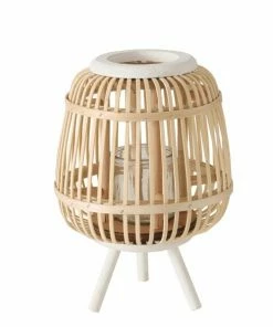 Windlicht - Beige-weiß - 32 Cm Hoch