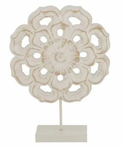 Dekoaufsteller - Weiß-beige - 26 Cm