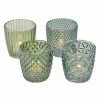 4-teiliges Windlicht-Set - Grün - 7,5 Cm Hoch