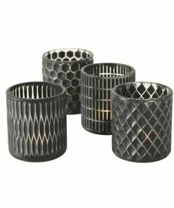 Windlicht - Schwarz - Sortiert - 9 Cm Hoch