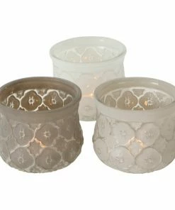 Windlicht - Glas - Ornament - 9 Cm Hoch