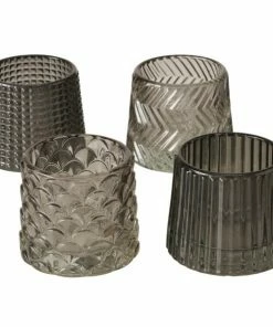 Teelichthalter - Grau - Sortiert - 7 Cm Hoch