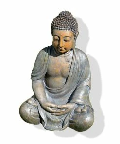 Buddha-Figur - Grau-beige - 40 Cm Hoch