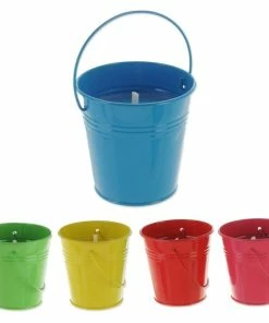 Duftkerze - Metalleimer - Zitrusduft - Farblich Sortiert