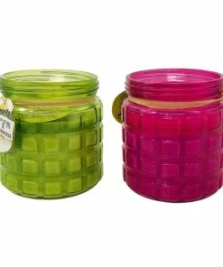 Zitronella Kerze - Im Glas - Farbig Sortiert