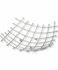 Dekoschale-Obstschale - Silber-chrom - Eckig