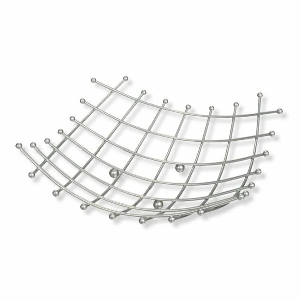 Dekoschale-Obstschale - Silber-chrom - Eckig 1 Dekoschale-Obstschale - Silber-chrom - Eckig