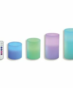 4-teiliges LED-Kerzenset - Farbwechsler