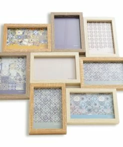 Collagenrahmen - Holzfarben - Für 8 Fotos