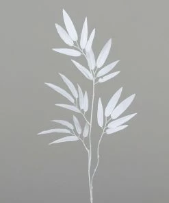 Bambus-Zweig - Weiß - Kunststoff - 77 Cm