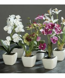 Mini-Orchidee - Kunstpflanze - 5-fach Sortiert
