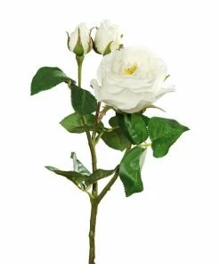 Rose - Cream - Kunststoff - 46 Cm