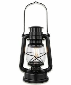 LED-Sturmlaterne - Schwarz - Dimmbar - 25 Cm