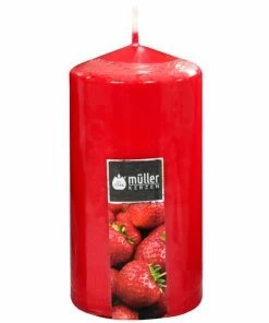 Duft-Stumpfenkerze - Strawberry Love - 13 Cm