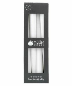 Spitzkerzen 4er-Pack - Weiß - 24,5 Cm Hoch