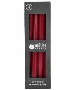 Spitzkerzen 4er-Pack - Weinrot - 24,5 Cm Hoch