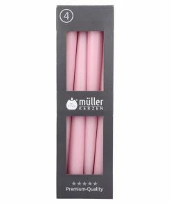 Spitzkerzen 4er-Pack - Rosa - 24,5 Cm Hoch