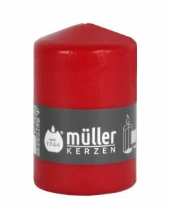 Stumpenkerze - Kaminrot - 18 Cm Hoch