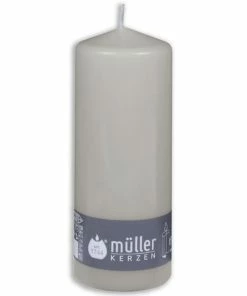 Stumpenkerze - Schiefer - 18 Cm Hoch