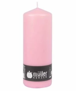 Stumpenkerze - Rosa - 18 Cm Hoch