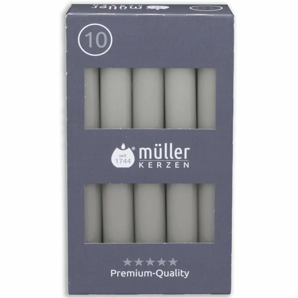 Tafelkerzen 10er-Pack - Schiefer
