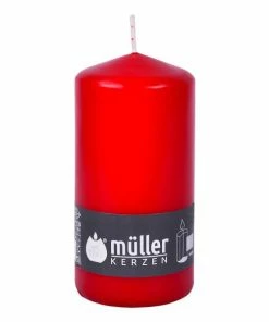 Stumpenkerze - Kaminrot - 13,5 Cm Hoch
