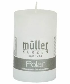 Stumpenkerze POLAR - Weiß - 9 Cm