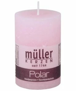 Stumpenkerze POLAR - Malve - 9 Cm