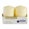 2er-Pack Stumpenkerzen - Vanille - 8 Cm