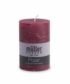 Stumpenkerze - Weinrot - 12 Cm Hoch