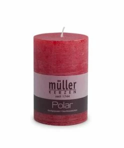 Stumpenkerze - Rot - 12 Cm Hoch