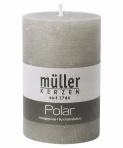 Stumpenkerze - Schiefer - 12 Cm Hoch