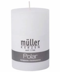 Stumpenkerze - Weiß - 12 Cm Hoch