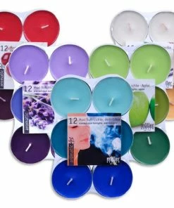12er-Set Maxi Duft-Teelichte - Sortiertes Design