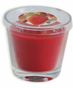 Duftkerze - Erdbeere - Im Glas - Ø 9 Cm