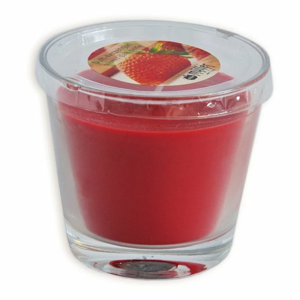 Duftkerze - Erdbeere - Im Glas - Ø 9 Cm 1 Duftkerze - Erdbeere - Im Glas - Ø 9 Cm