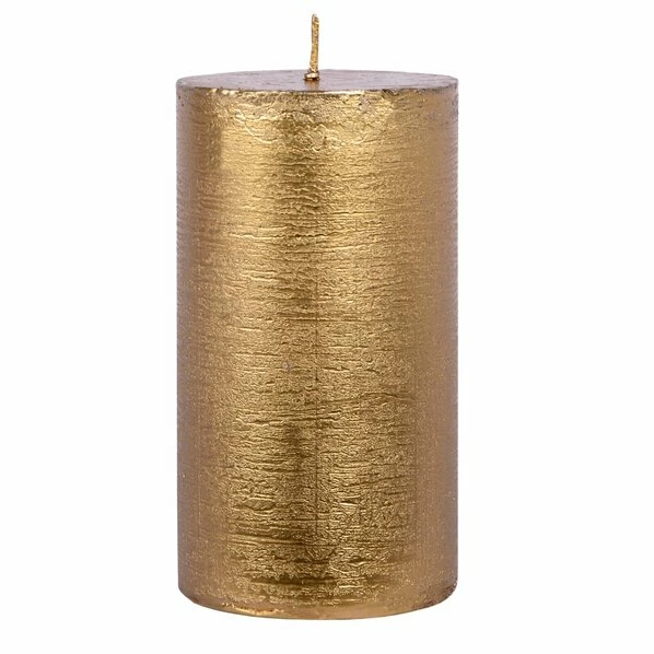 Stumpenkerze - Metallic Messing - 12 Cm 1 Stumpenkerze - Metallic Messing - 12 Cm