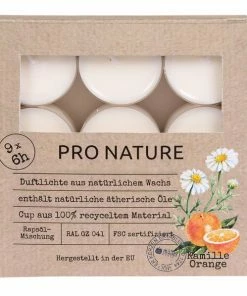 Raps-Duftlicht - Kamille-Orange - 9 Stück