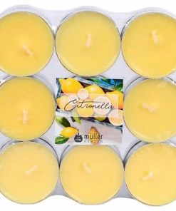 Citronella Duft-Lichte - Gelb - 18 Stück