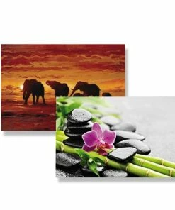 Keilrahmenbild - Verschiedene Designs - 90x60 Cm