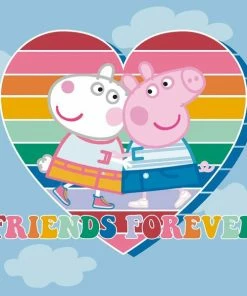 Keilrahmenbild PEPPA PIG - Blau-bunt - 35x35 Cm