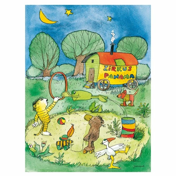 Keilrahmenbild ZIRKUS PANAMA - Bunt - 46x61 Cm
