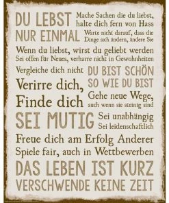 Deco Panel DAS LEBEN - 40x50 Cm