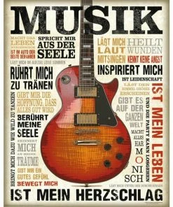 Deco Panel MUSIK IST LEIDENSCHAFT - 40x50 Cm