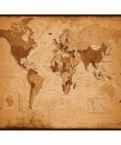 Deco Panel WELTKARTE ANTIK OPTIK - 40x50 Cm