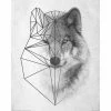 Deco Panel POLYGONIC WOLF - 40x50 Cm