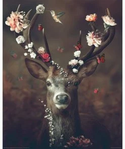 Deco Panel FAUNA FLORA HIRSCH - 40x50 Cm