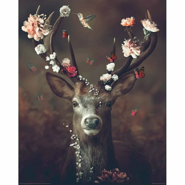 Deco Panel FAUNA FLORA HIRSCH - 40x50 Cm
