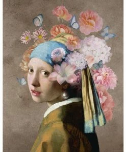 Deco Panel MÄDCHEN MIT PERLOHRRING - 40x50 Cm